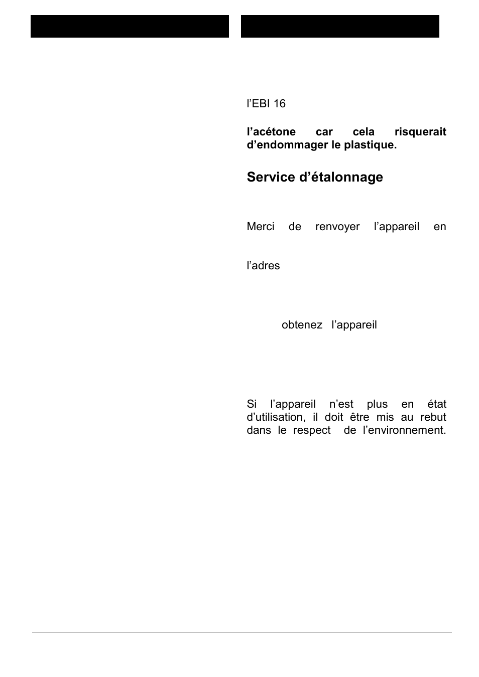 Cleaning and maintenance, Calibration service, Disposal | Nettoyage et entretien, Service d’étalonnage, Mise au rebut | Xylem EBI 16 User Manual | Page 29 / 36