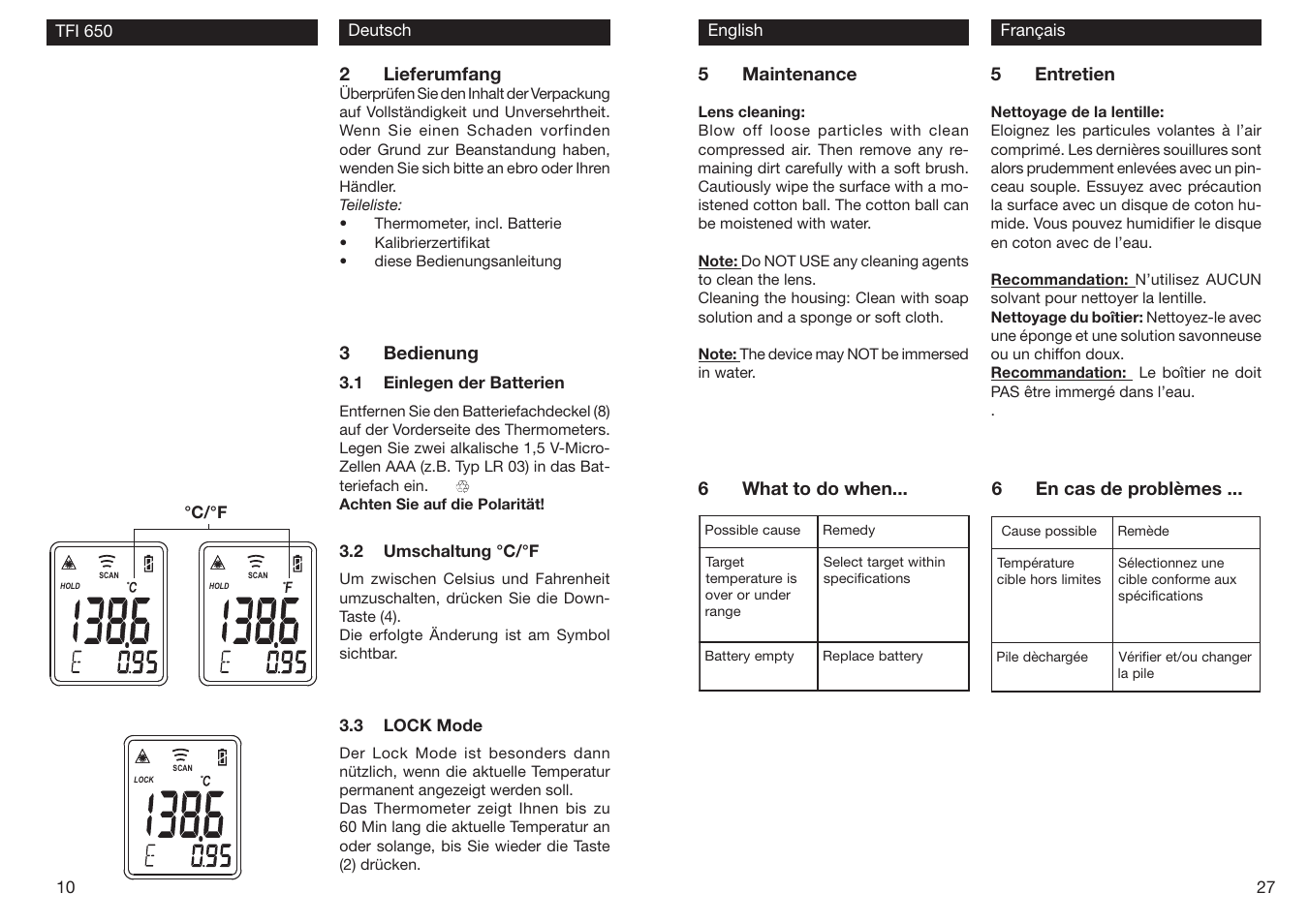 Xylem TFI 650 User Manual | Page 10 / 18