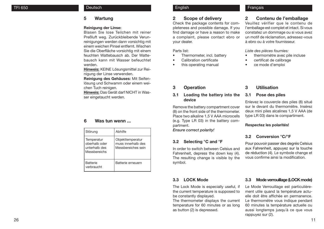 Xylem TFI 650 User Manual | Page 11 / 18
