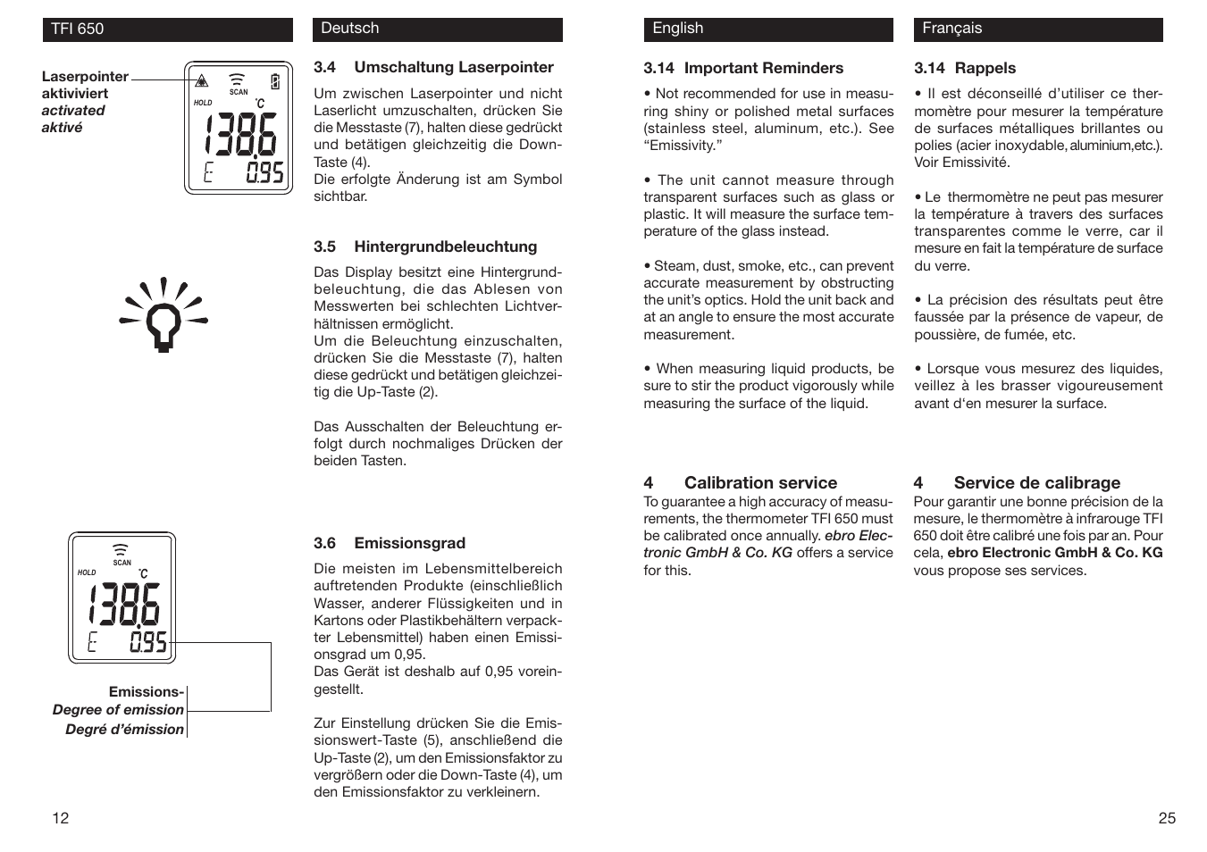 Xylem TFI 650 User Manual | Page 12 / 18