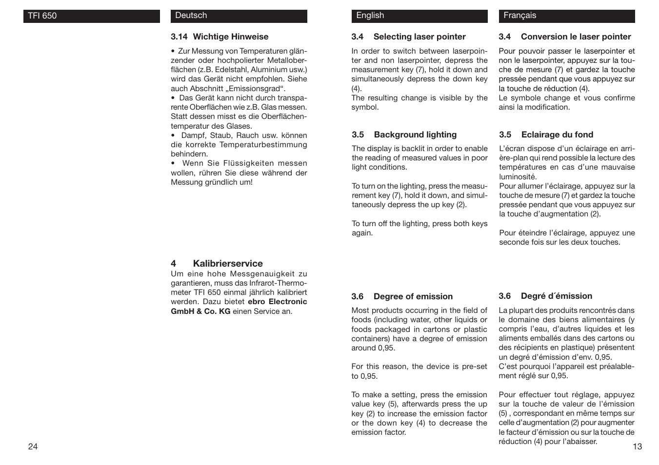 Xylem TFI 650 User Manual | Page 13 / 18