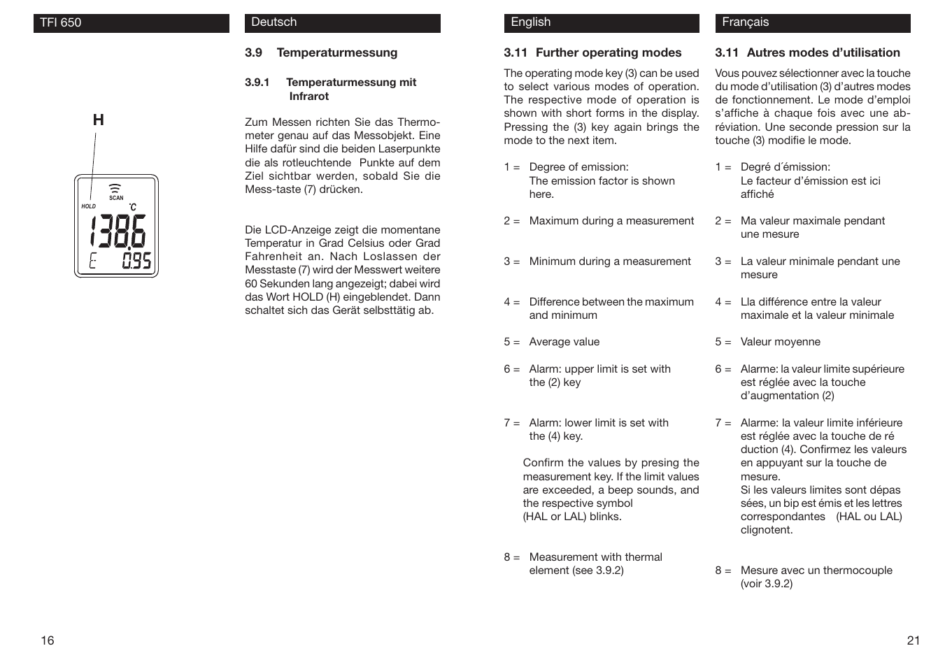 Xylem TFI 650 User Manual | Page 16 / 18