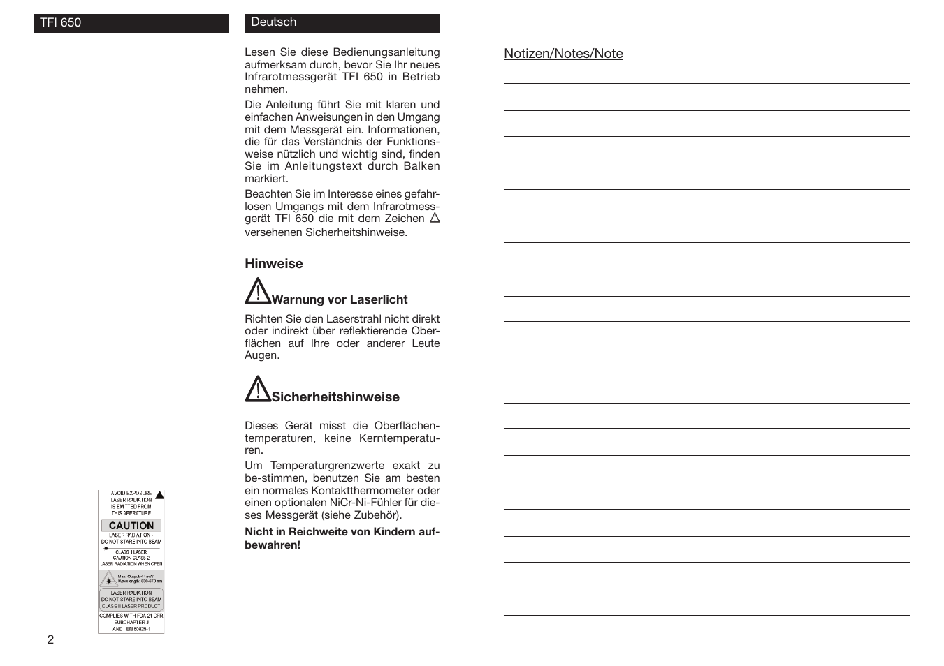 Xylem TFI 650 User Manual | Page 2 / 18