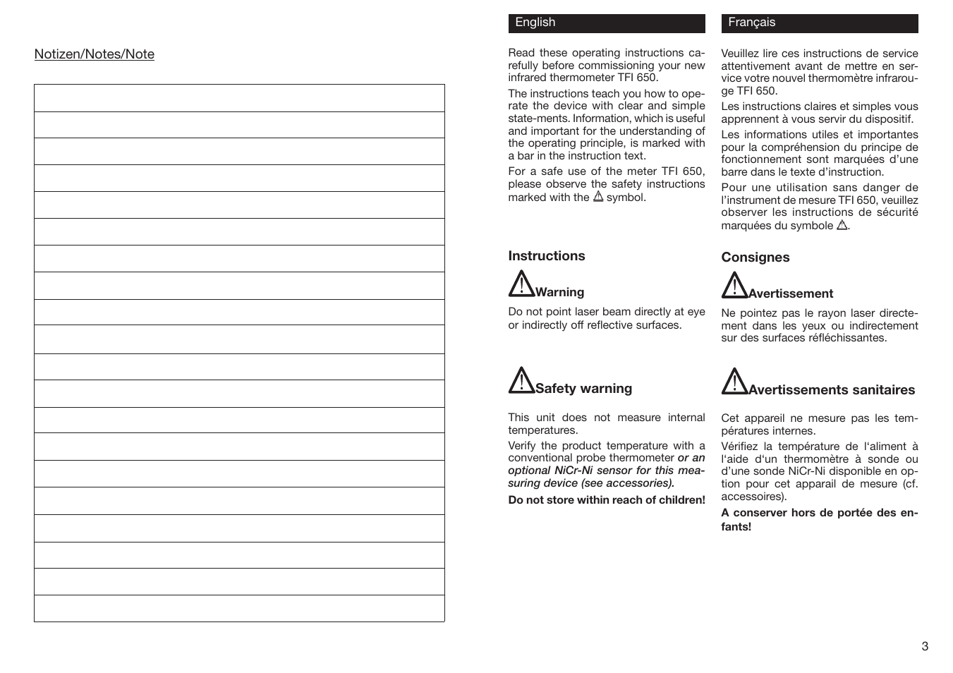 Xylem TFI 650 User Manual | Page 3 / 18