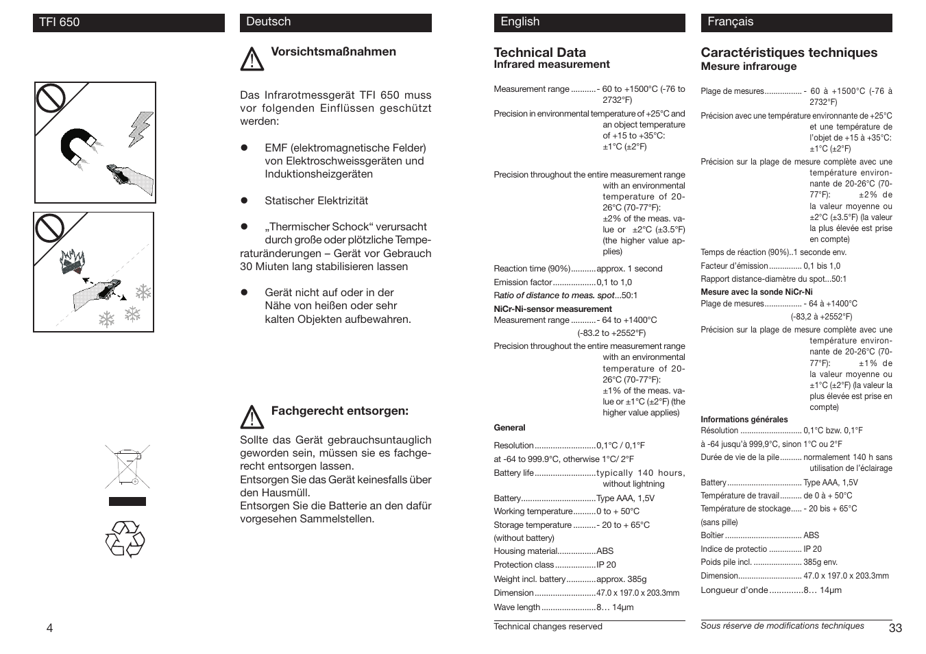 Xylem TFI 650 User Manual | Page 4 / 18