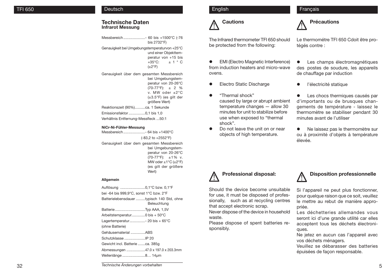 Xylem TFI 650 User Manual | Page 5 / 18