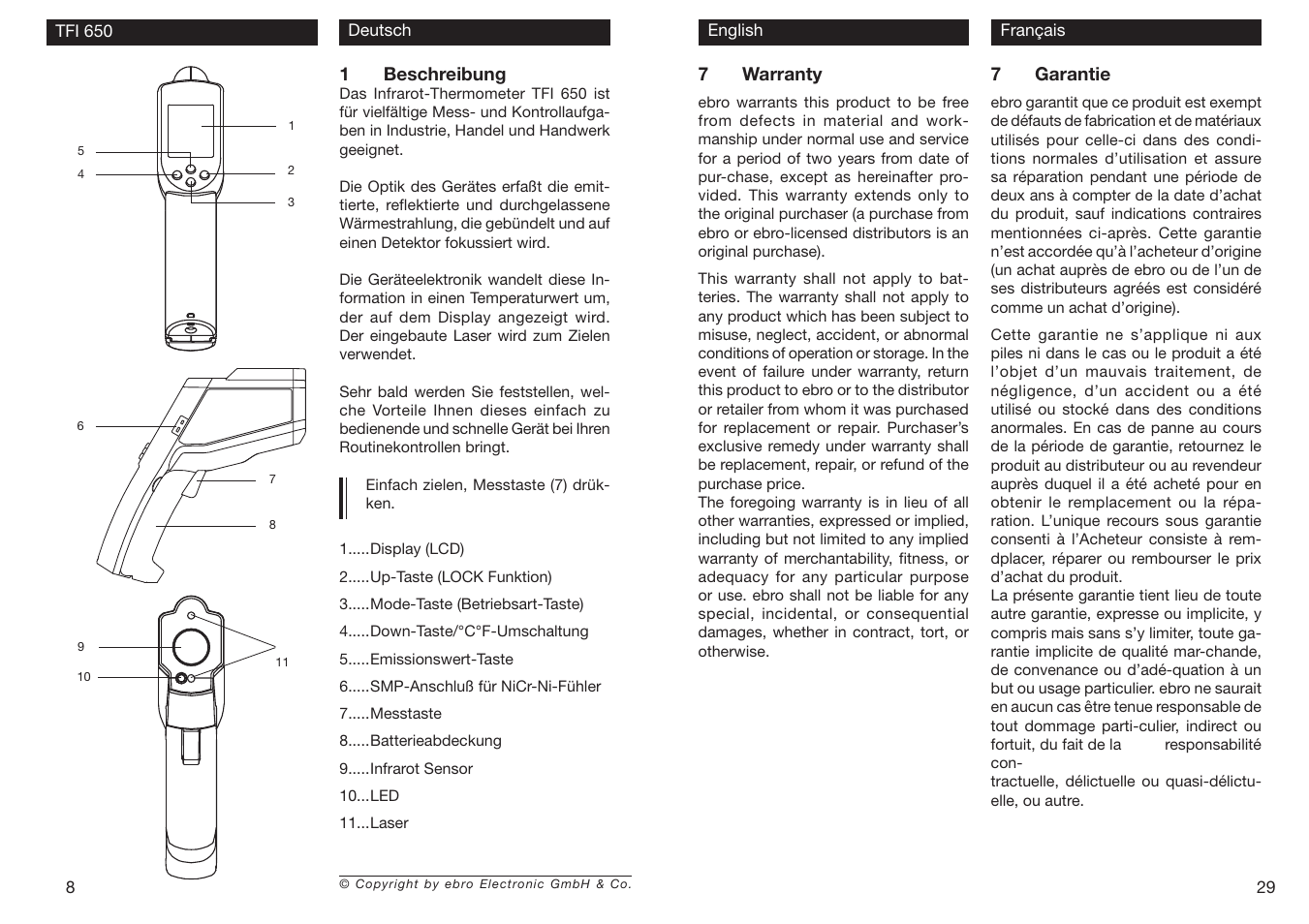 Xylem TFI 650 User Manual | Page 8 / 18