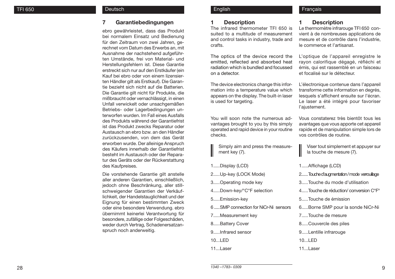 Xylem TFI 650 User Manual | Page 9 / 18
