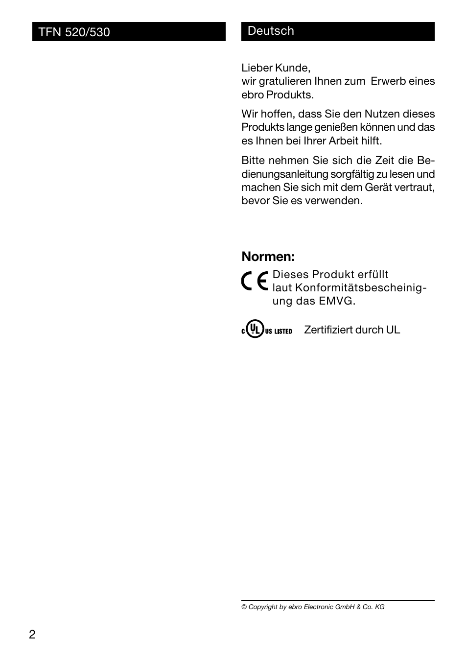 Normen | Xylem TFN 520/530 User Manual | Page 2 / 40