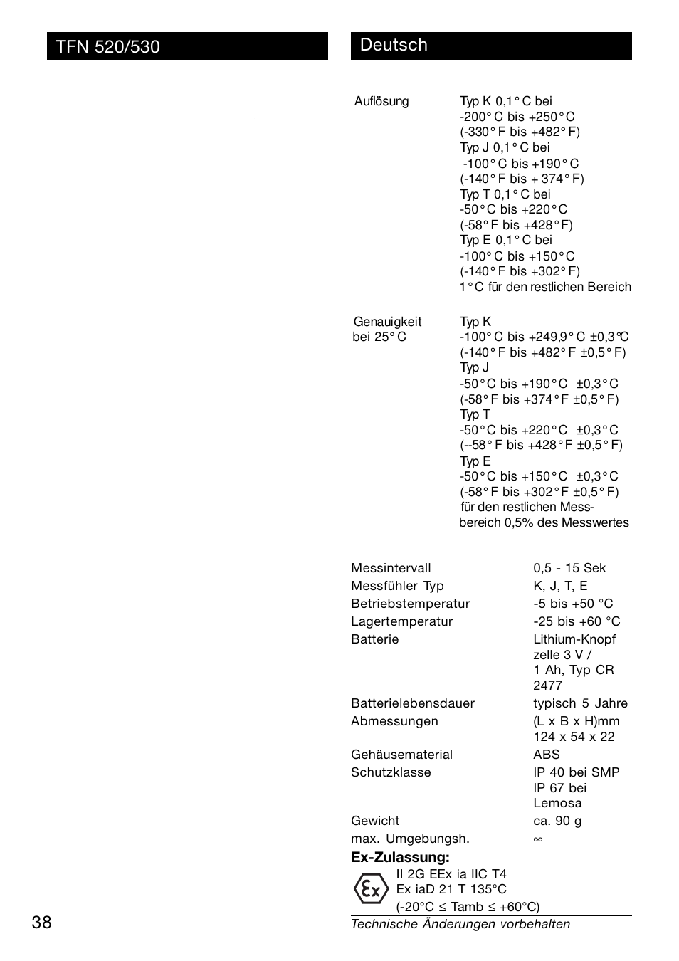 Xylem TFN 520/530 User Manual | Page 38 / 40