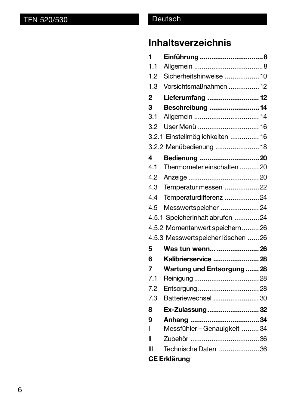Xylem TFN 520/530 User Manual | Page 6 / 40