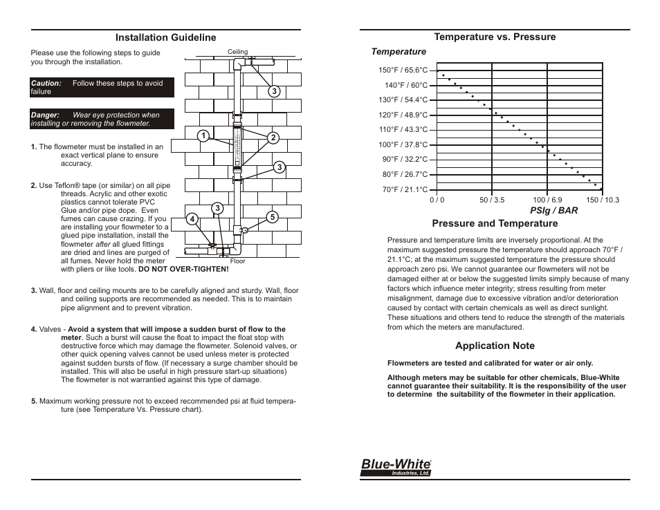 Blue-white | Xylem F410 VARIABLE AREA FLOWMETERS User Manual | Page 2 / 2