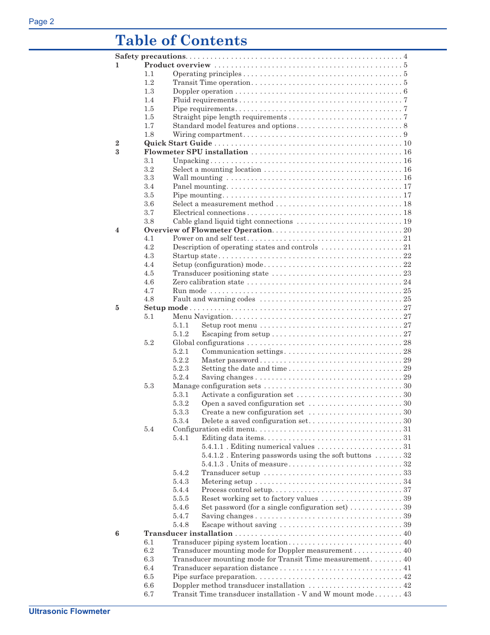 Xylem FM500 ULTRASONIC FLOW METERS User Manual | Page 2 / 74