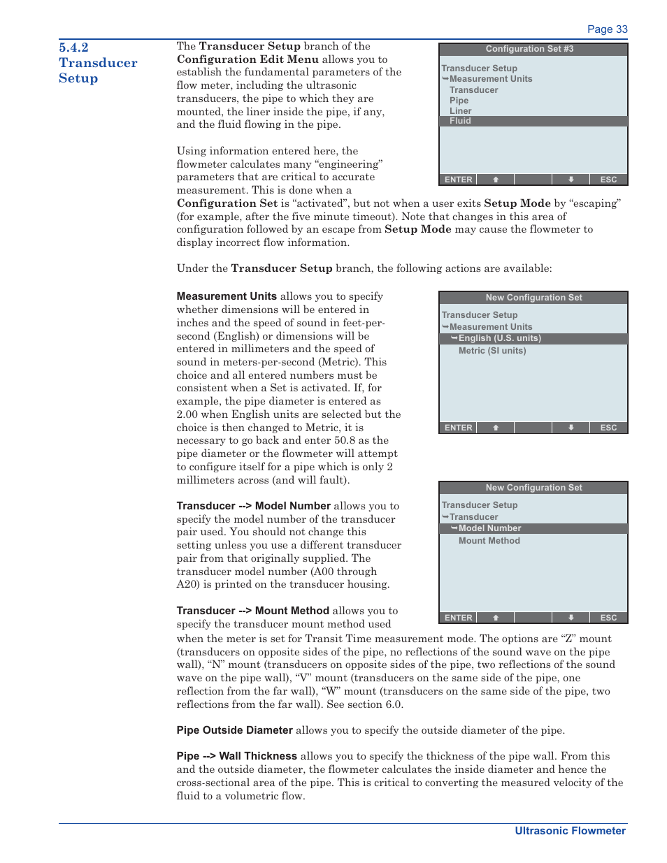 2 transducer setup | Xylem FM500 ULTRASONIC FLOW METERS User Manual | Page 33 / 74