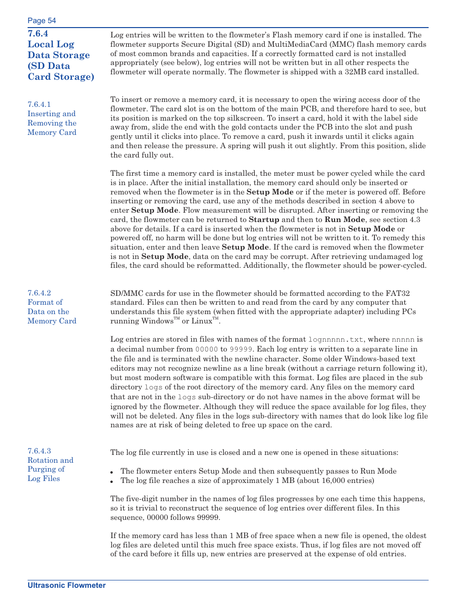 Xylem FM500 ULTRASONIC FLOW METERS User Manual | Page 54 / 74