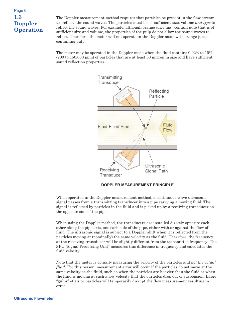 3 doppler operation | Xylem FM500 ULTRASONIC FLOW METERS User Manual | Page 6 / 74