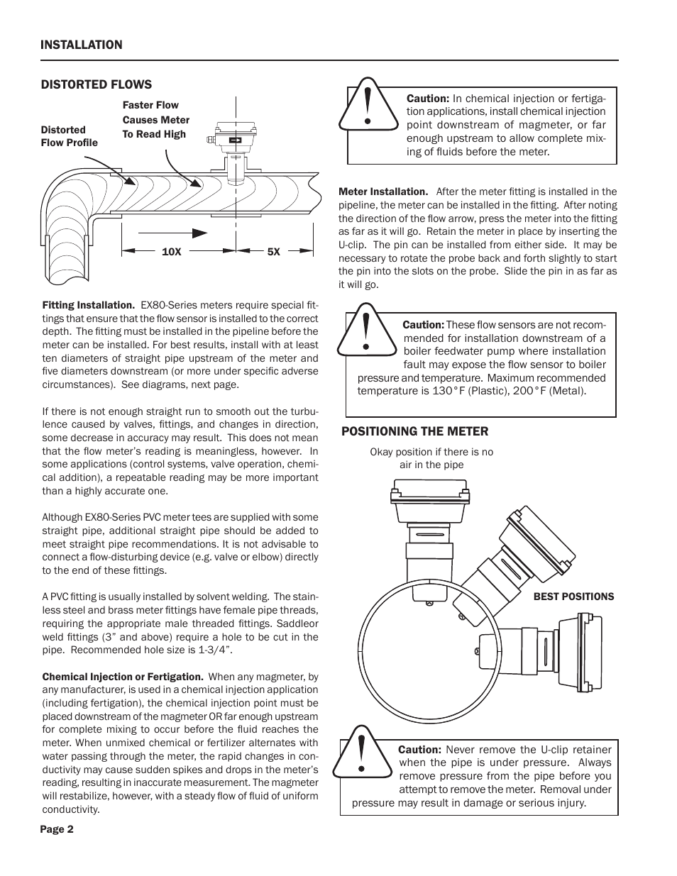 Xylem EX80-Series INSERTION MAGMETERS User Manual | Page 4 / 12