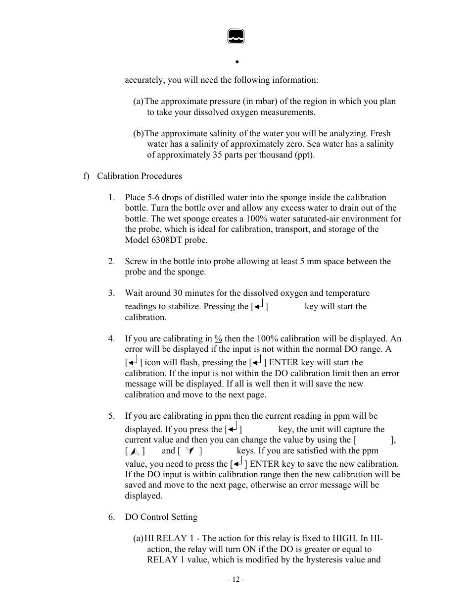 Xylem 6308DT INDUSTRIAL DISSOLVED OXYGEN TRANSMITTERS User Manual | Page 12 / 21