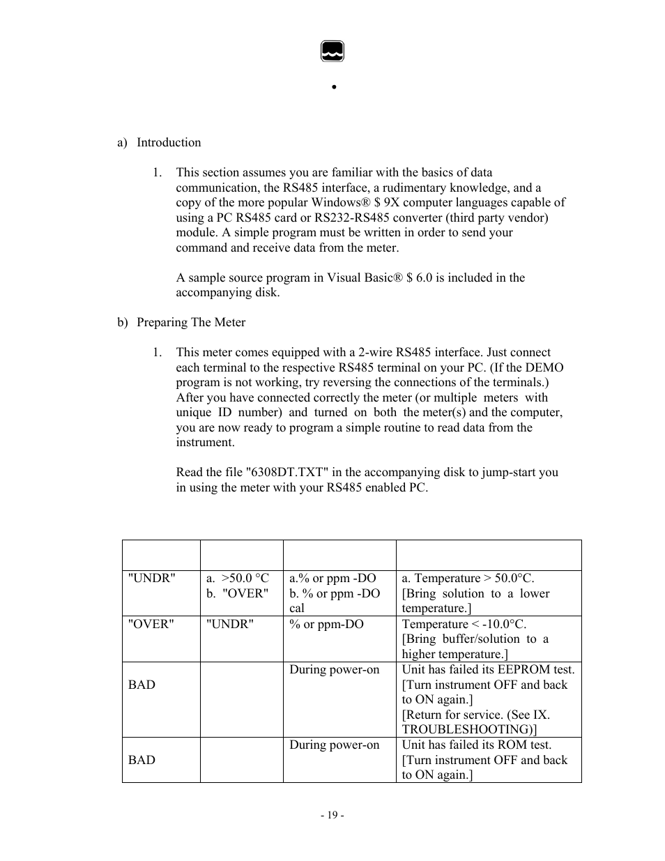 Xylem 6308DT INDUSTRIAL DISSOLVED OXYGEN TRANSMITTERS User Manual | Page 19 / 21