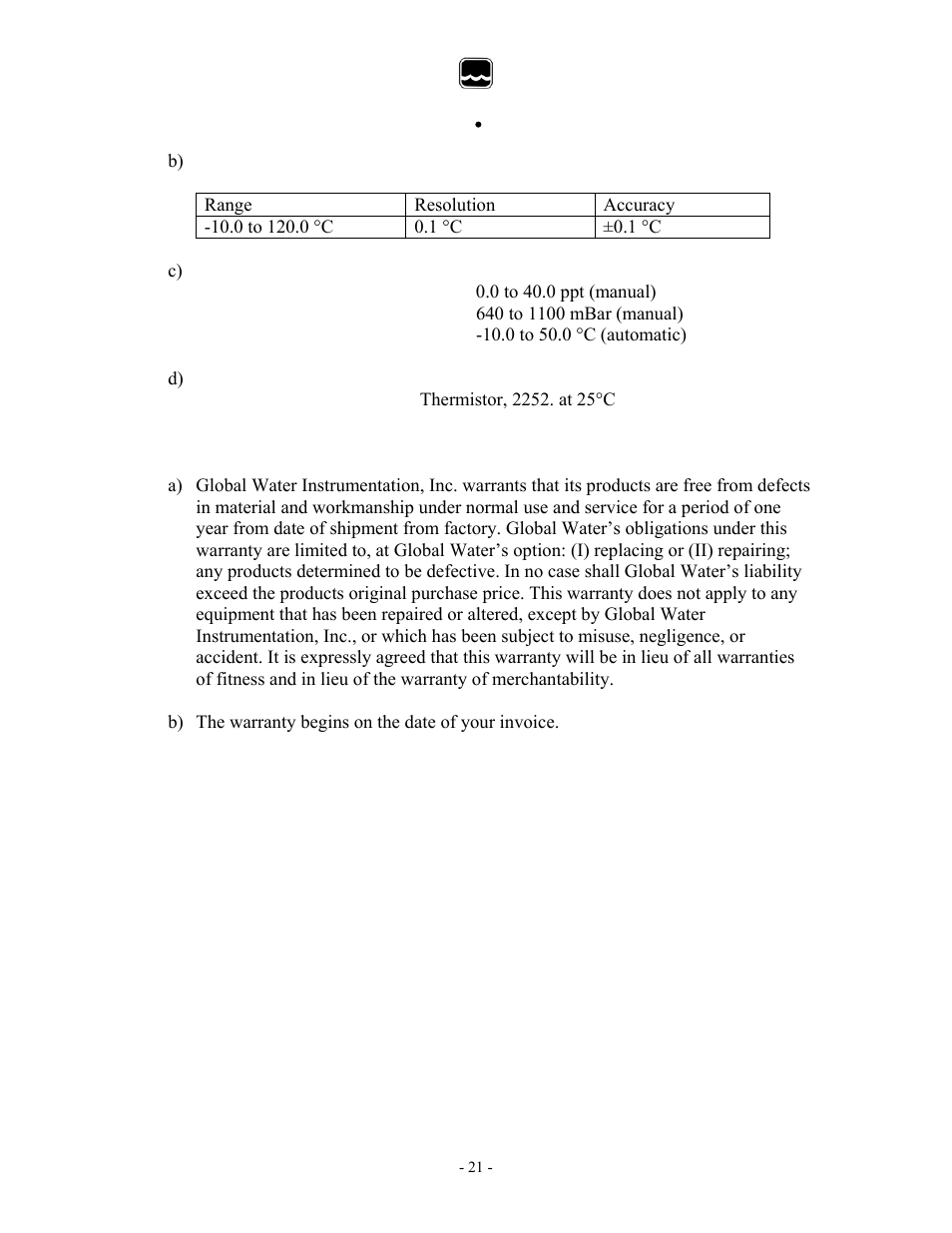 Xylem 6308DT INDUSTRIAL DISSOLVED OXYGEN TRANSMITTERS User Manual | Page 21 / 21