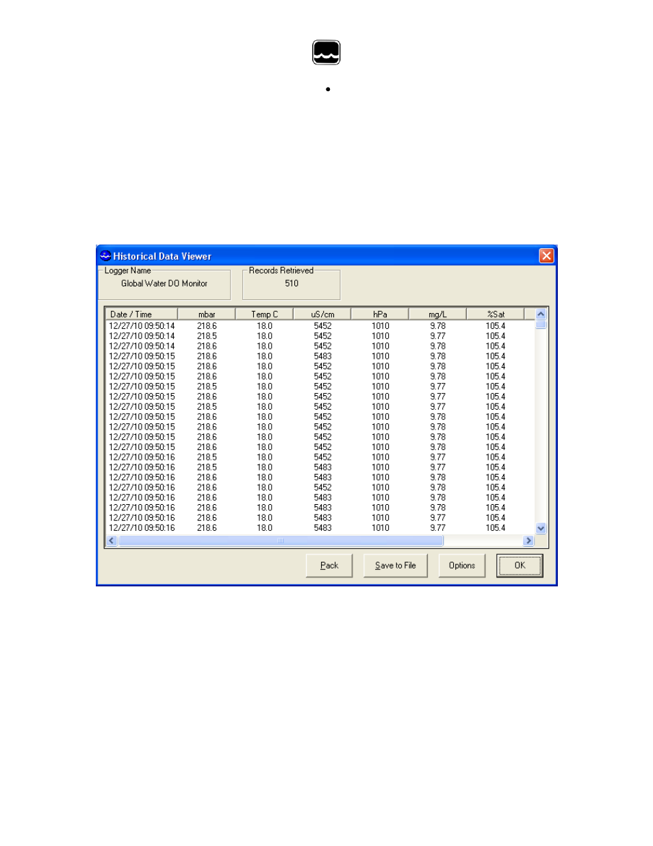 Viii. get history | Xylem WQ-FDO Sensor and GL500-7-2 Data Logger User Manual | Page 16 / 34