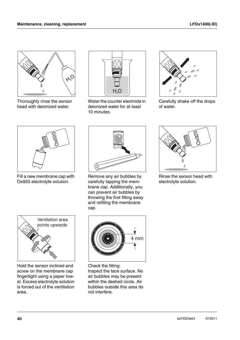 Ox920, 4 mm | Xylem LFOx1400_LFOx1400-ID User Manual | Page 16 / 26