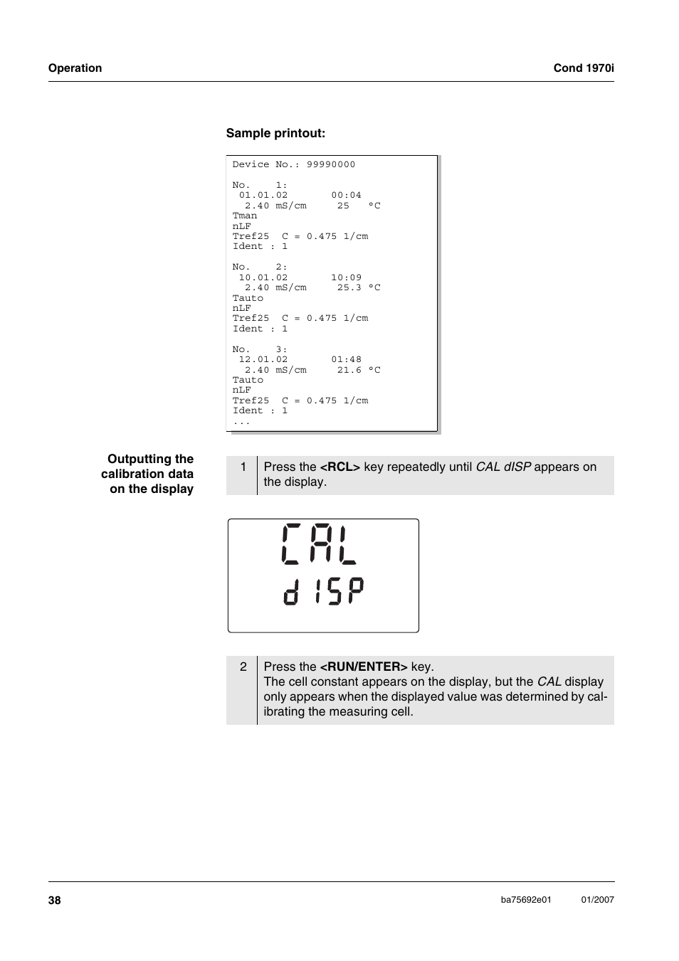 I s p, Sal ph | Xylem Cond 1970i User Manual | Page 38 / 67
