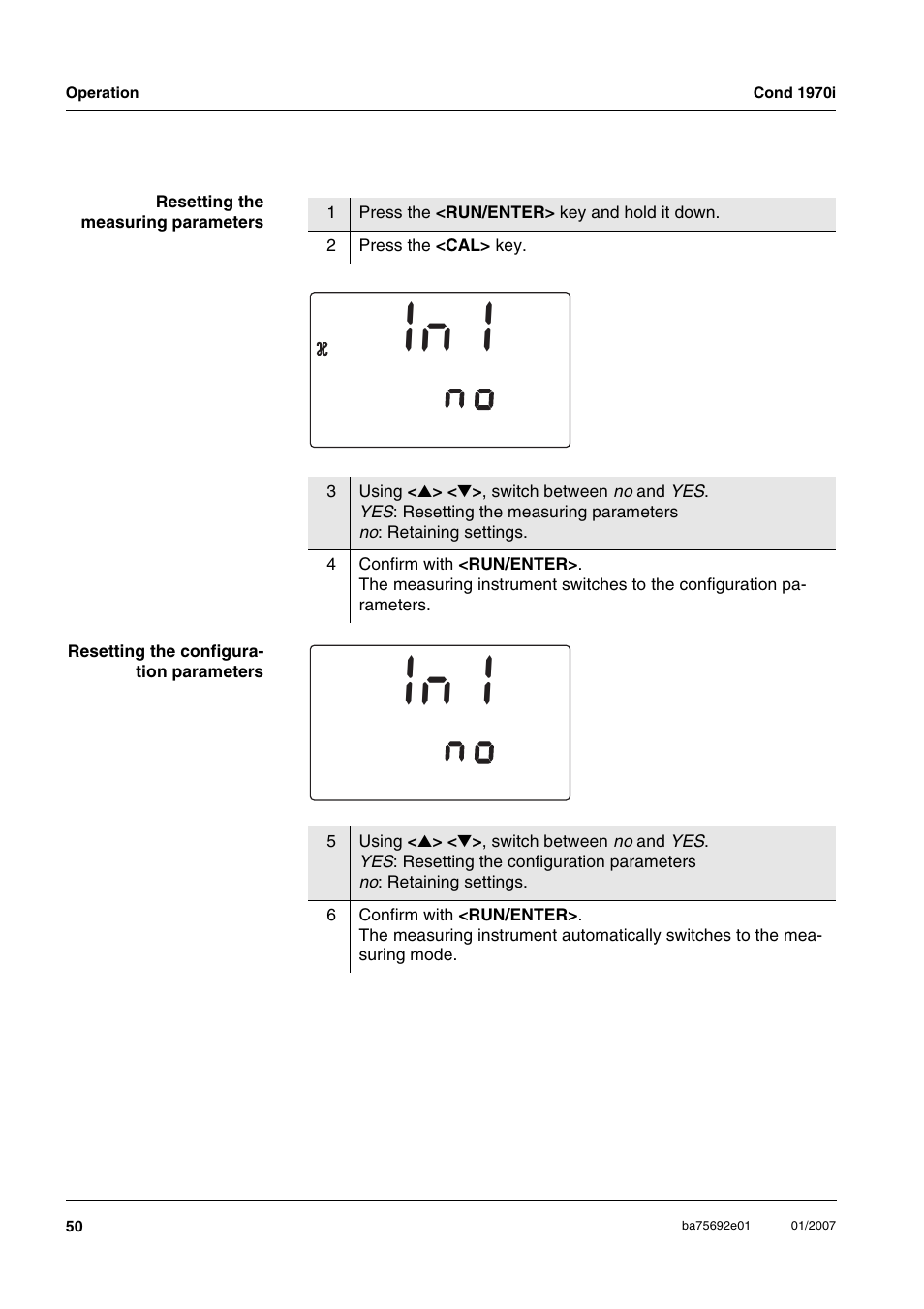 Ii n | Xylem Cond 1970i User Manual | Page 50 / 67