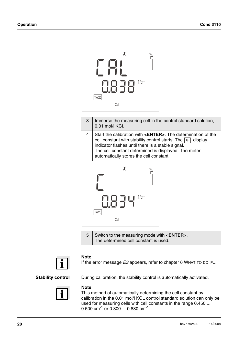 La c | Xylem COND3110 HANDHELD CONDUCTIVITY METERS User Manual | Page 20 / 41