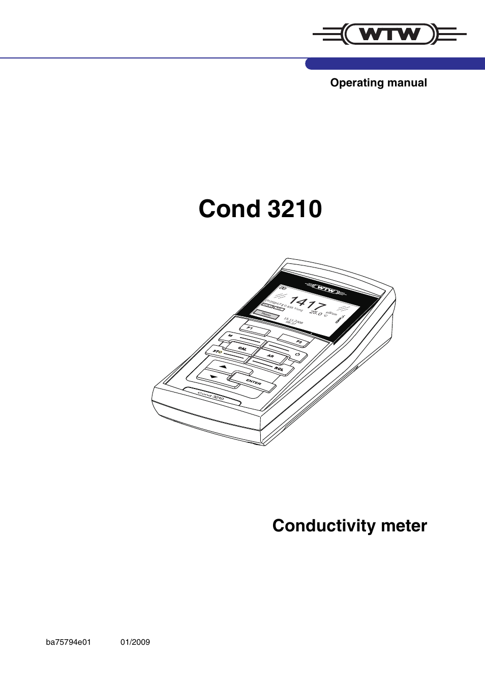 Xylem COND3210 HANDHELD CONDUCTIVITY METERS User Manual | 56 pages