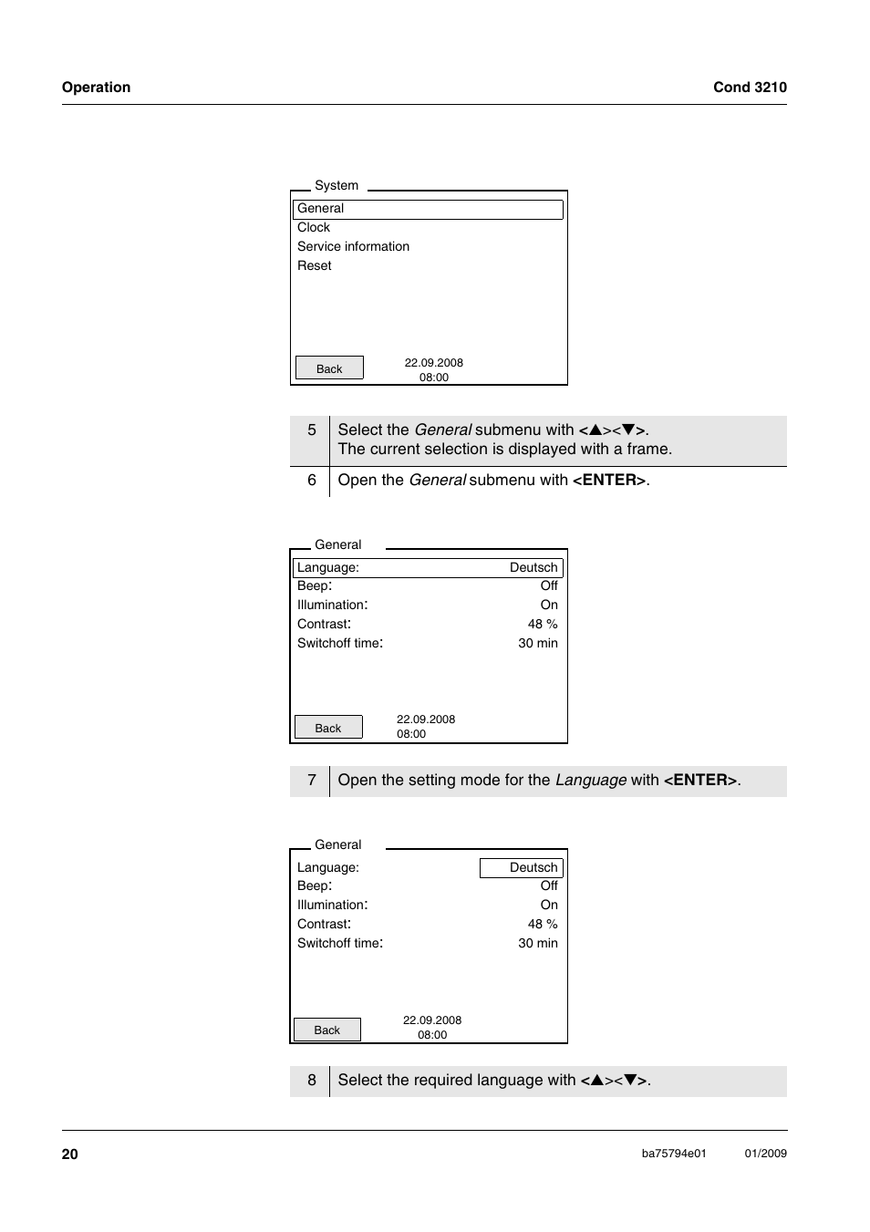 Xylem COND3210 HANDHELD CONDUCTIVITY METERS User Manual | Page 20 / 56