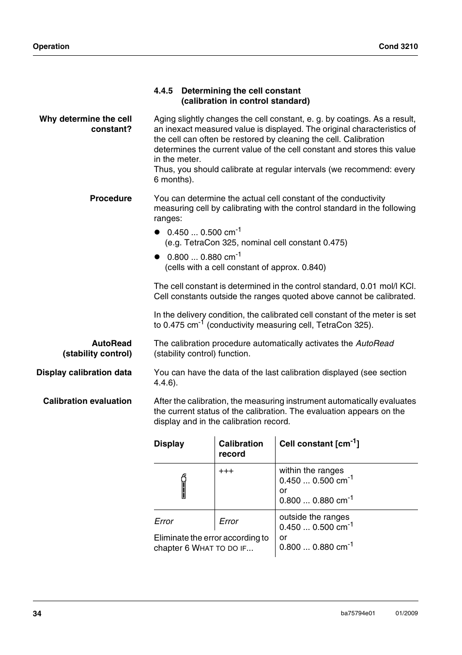 Xylem COND3210 HANDHELD CONDUCTIVITY METERS User Manual | Page 34 / 56