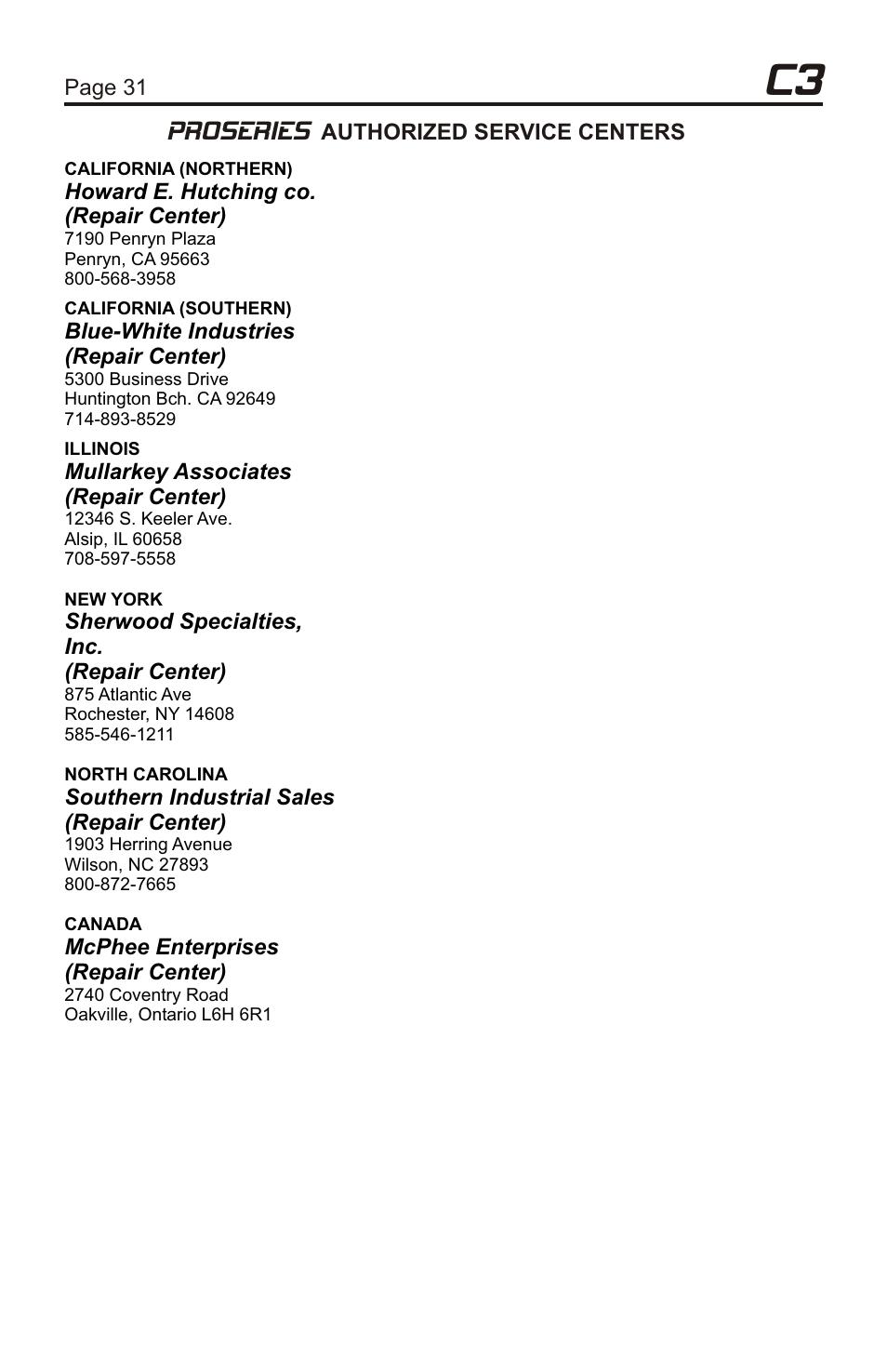 Proseries | Xylem C3V CHEMICAL METERING PUMPS User Manual | Page 31 / 32