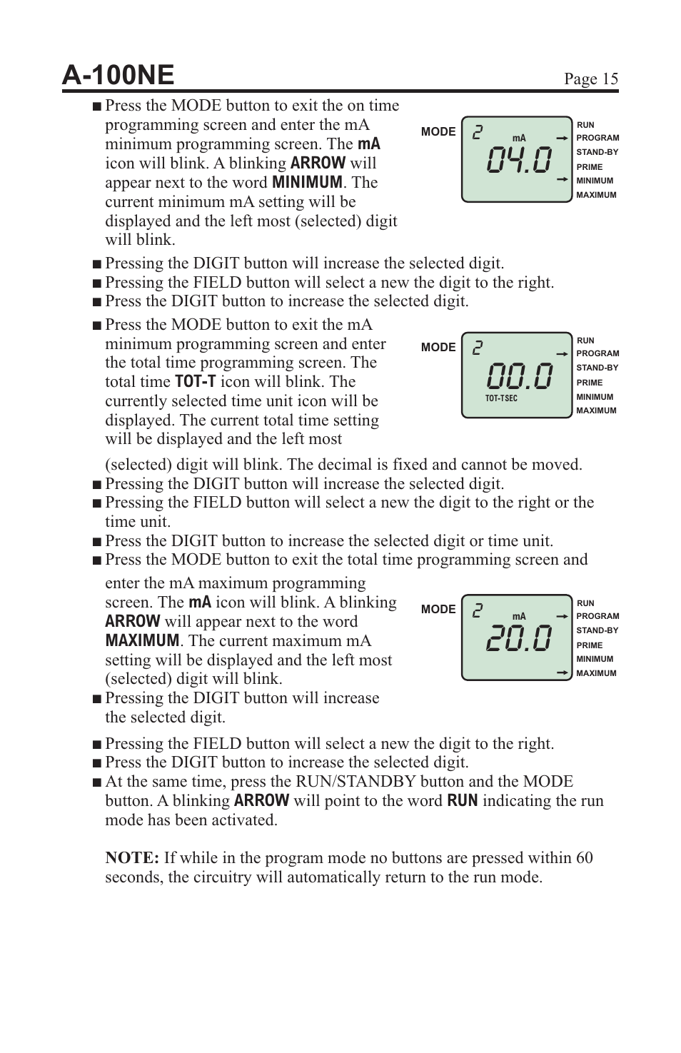 A-100ne | Xylem A-100NE CHEMICAL PUMPS User Manual | Page 15 / 28