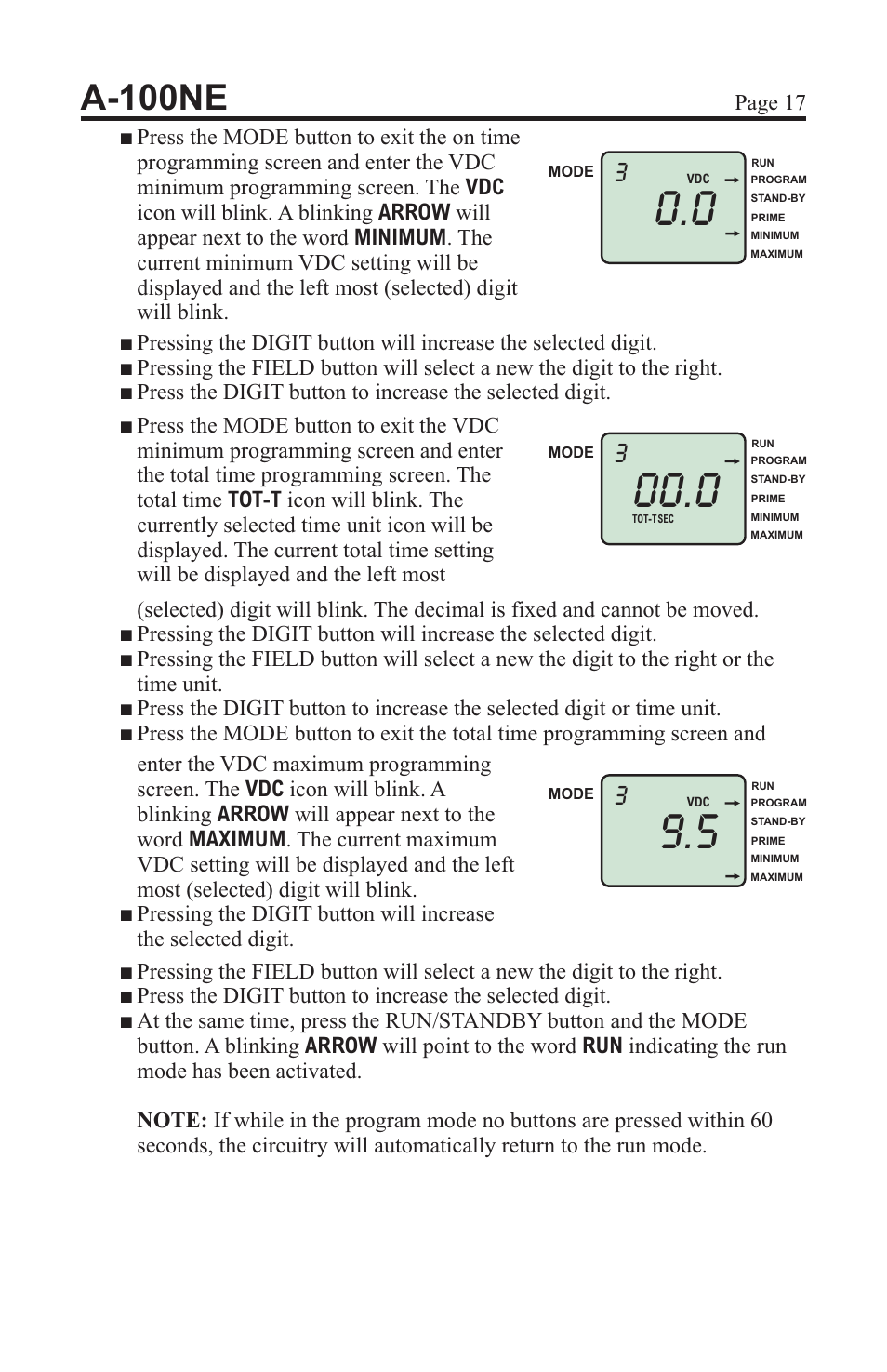 A-100ne | Xylem A-100NE CHEMICAL PUMPS User Manual | Page 17 / 28