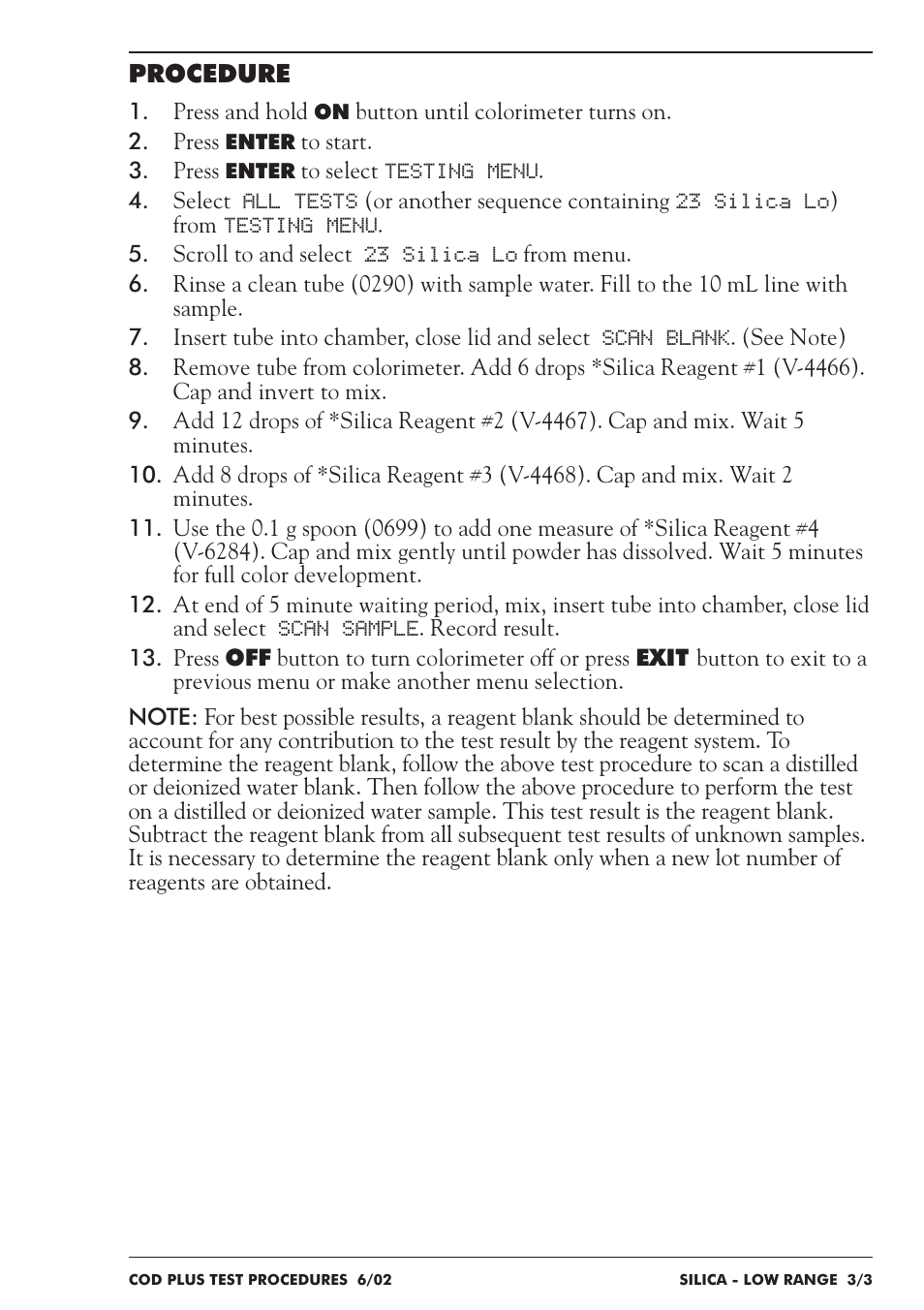 LaMotte COD Plus Colorimeter 1922-EX2 User Manual | Page 114 / 133