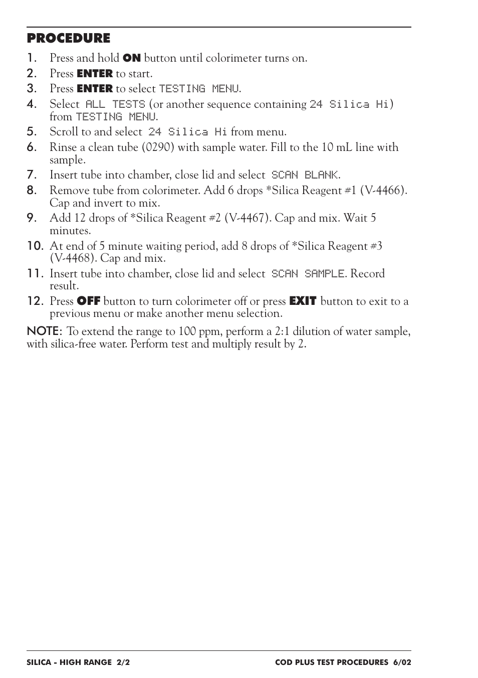 LaMotte COD Plus Colorimeter 1922-EX2 User Manual | Page 117 / 133