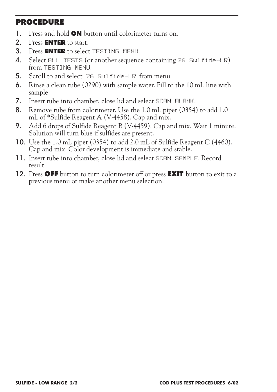 LaMotte COD Plus Colorimeter 1922-EX2 User Manual | Page 121 / 133