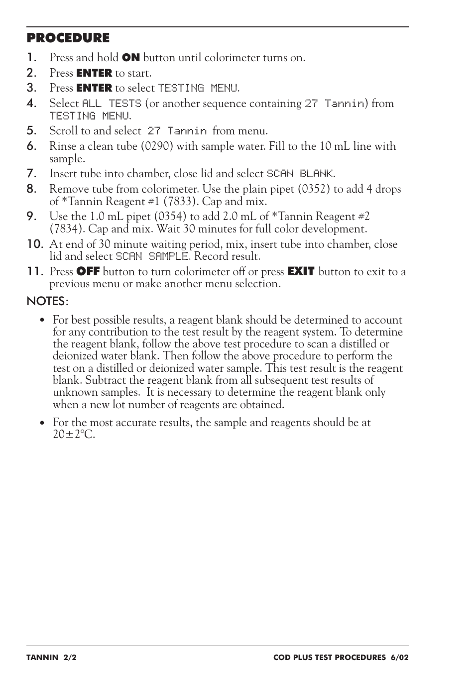 LaMotte COD Plus Colorimeter 1922-EX2 User Manual | Page 123 / 133