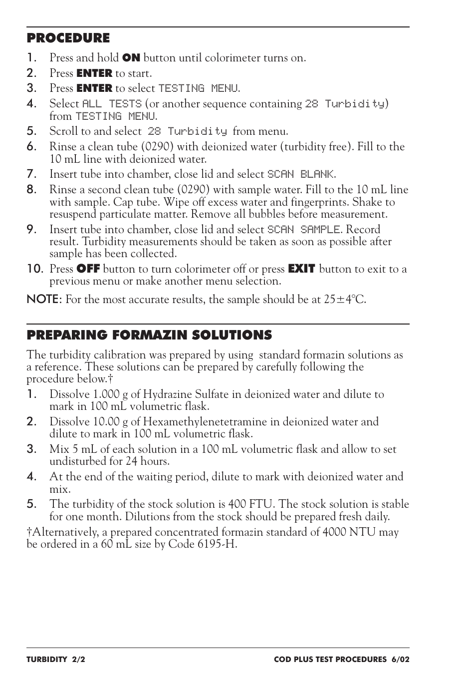 LaMotte COD Plus Colorimeter 1922-EX2 User Manual | Page 125 / 133