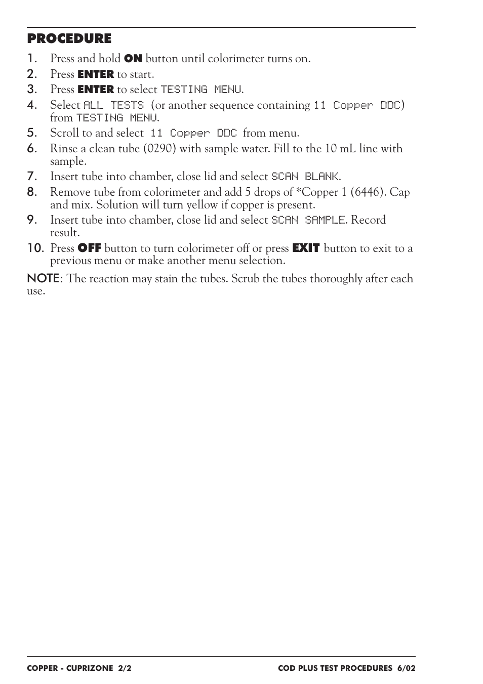 LaMotte COD Plus Colorimeter 1922-EX2 User Manual | Page 83 / 133