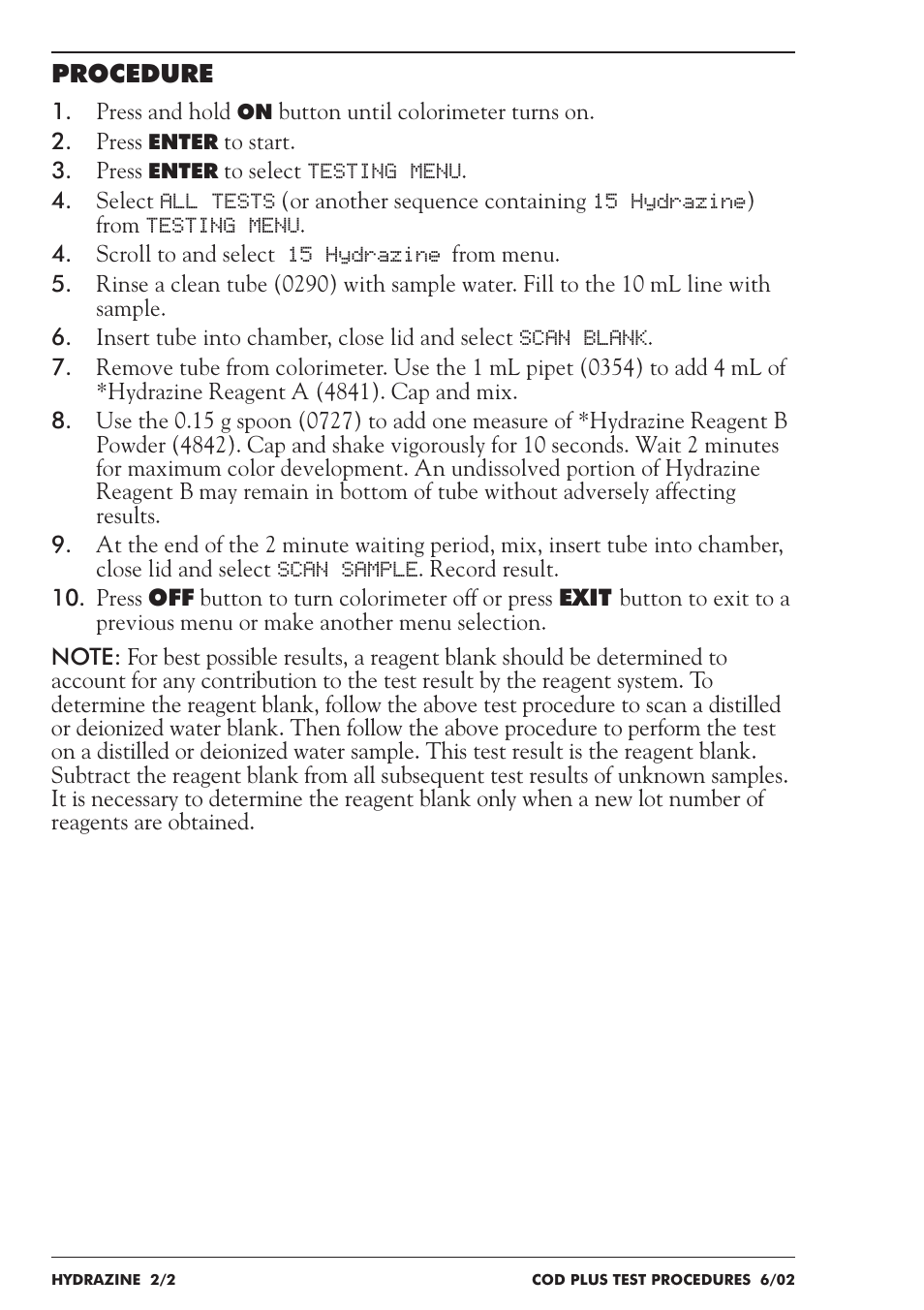 LaMotte COD Plus Colorimeter 1922-EX2 User Manual | Page 95 / 133