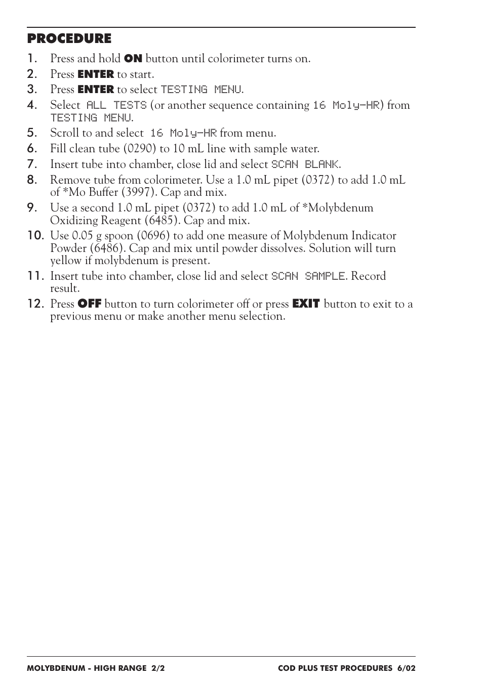 LaMotte COD Plus Colorimeter 1922-EX2 User Manual | Page 97 / 133