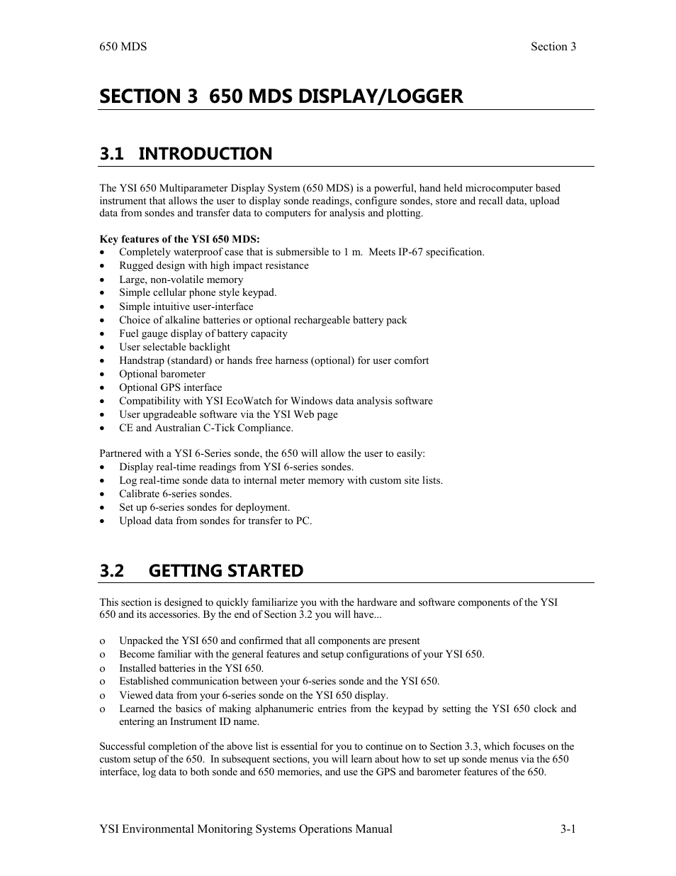 1 introduction, 2 getting started | Xylem 6-Series Multiparameter User Manual | Page 131 / 377