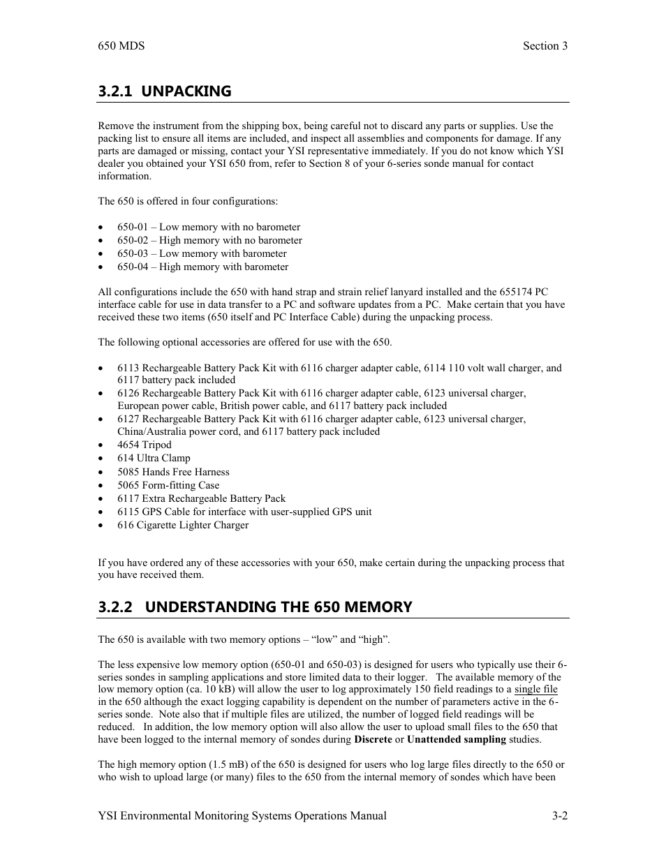1 unpacking | Xylem 6-Series Multiparameter User Manual | Page 132 / 377