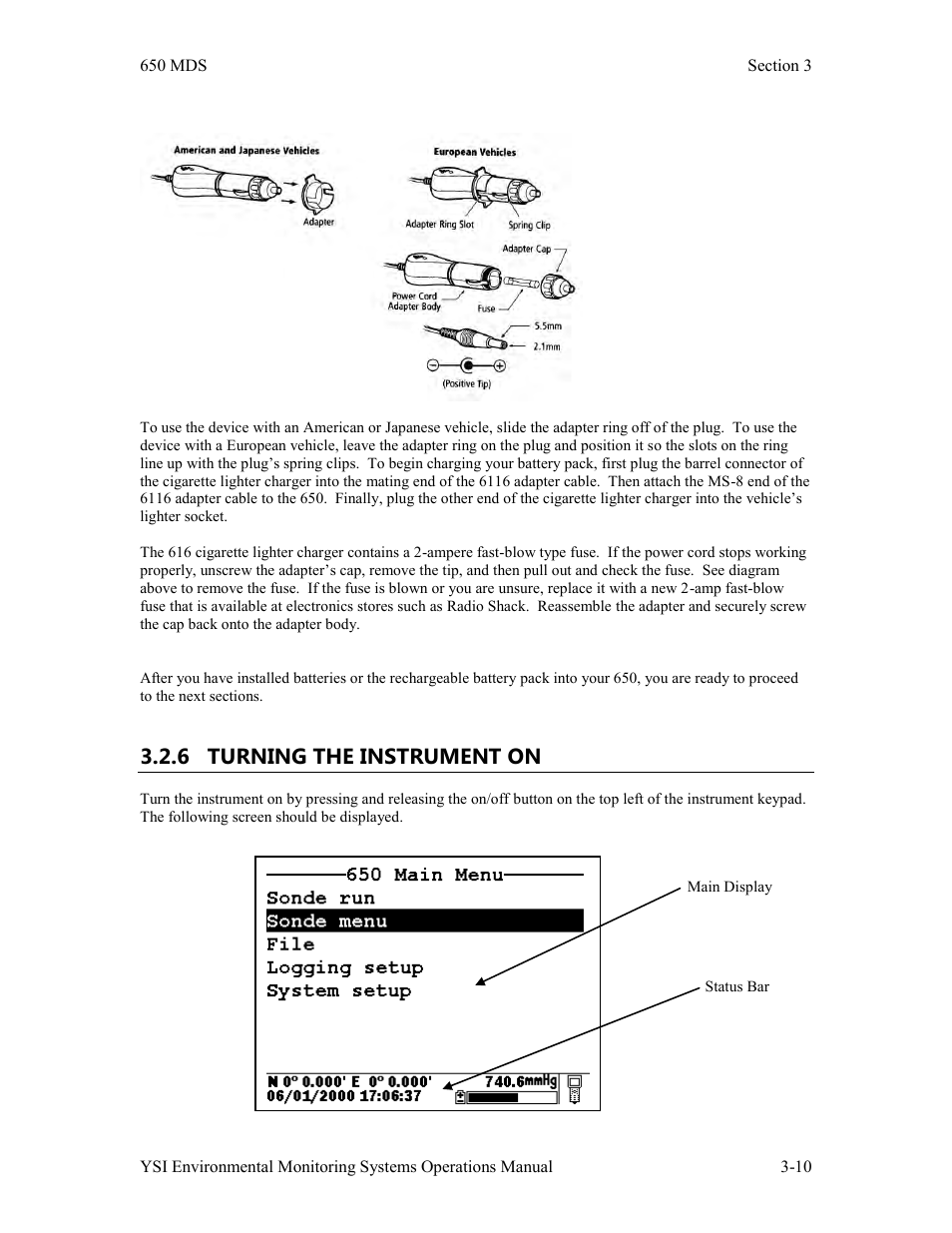 6 turning the instrument on | Xylem 6-Series Multiparameter User Manual | Page 140 / 377