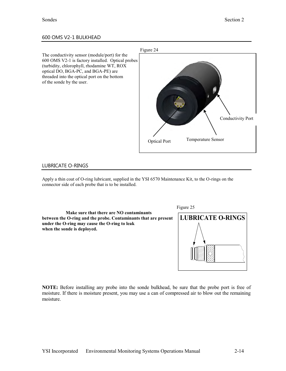 Lubricate o-rings | Xylem 6-Series Multiparameter User Manual | Page 20 / 377