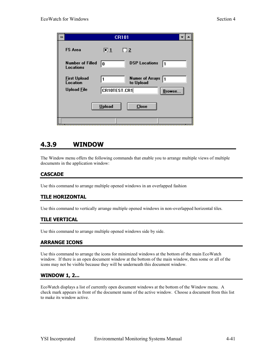 9 window | Xylem 6-Series Multiparameter User Manual | Page 237 / 377