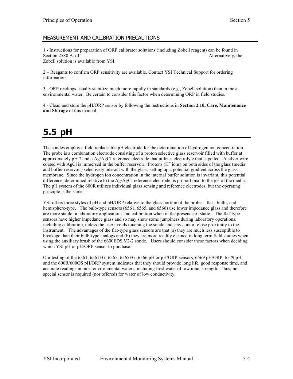 5 ph | Xylem 6-Series Multiparameter User Manual | Page 242 / 377