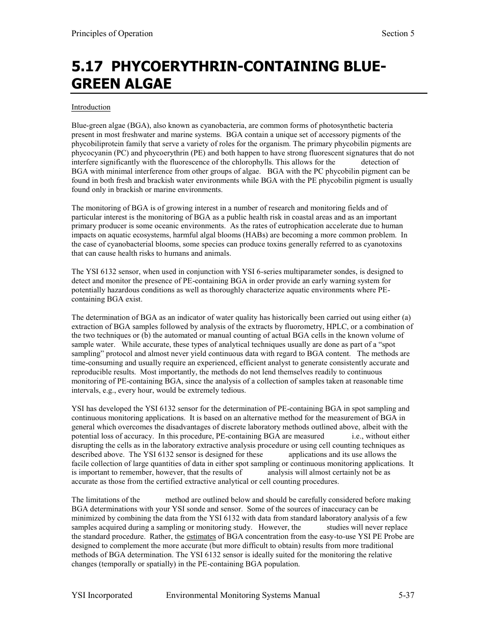 17 phycoerythrin-containing blue- green algae | Xylem 6-Series Multiparameter User Manual | Page 275 / 377